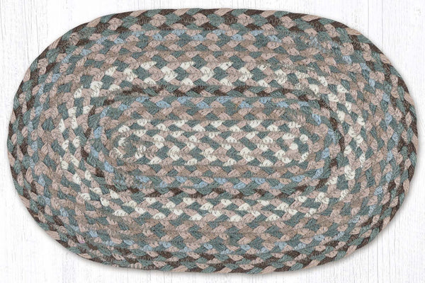 MS-911 Taupe/Ivory/Light Blue Oval Swatch 10"x15"