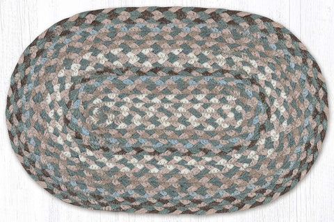 MS-911 Taupe/Ivory/Light Blue Oval Swatch 10"x15"