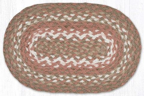 MS-914 Taupe/Ivory/Peach Oval Swatch 10"x15"