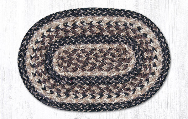MS-9-93 Black + Tan Oval Swatch 10"x15"