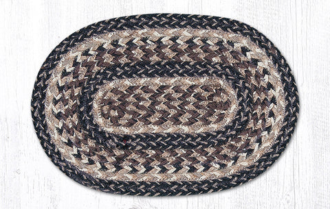 MS-9-93 Black + Tan Oval Swatch 10"x15"