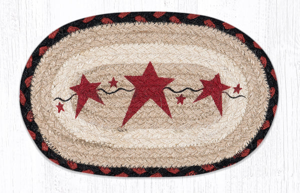 OMSP-19 Primitive Stars Burgundy Printed Oval Swatch 7.5"x11"