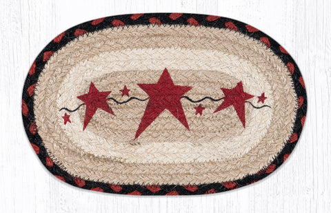 OMSP-19 Primitive Stars Burgundy Printed Oval Swatch 7.5"x11"