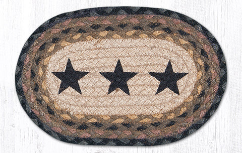 OMSP-99 Black Star Printed Oval Swatch 7.5"x11"