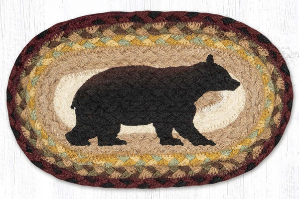 OMSP-395 Cabin Bear Printed Oval Swatch 7.5"x11"