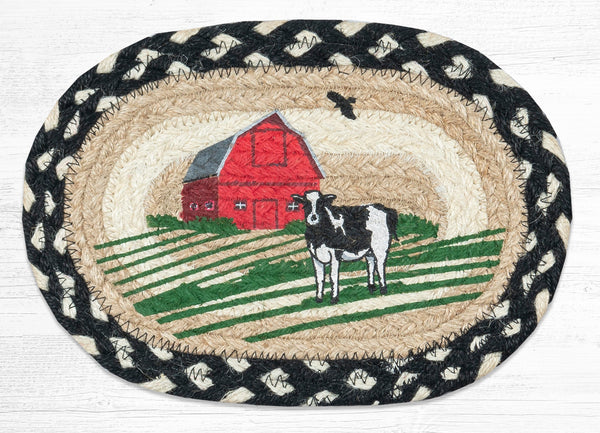 OMSP-430 Red Barn Printed Oval Swatch 7.5"x11"