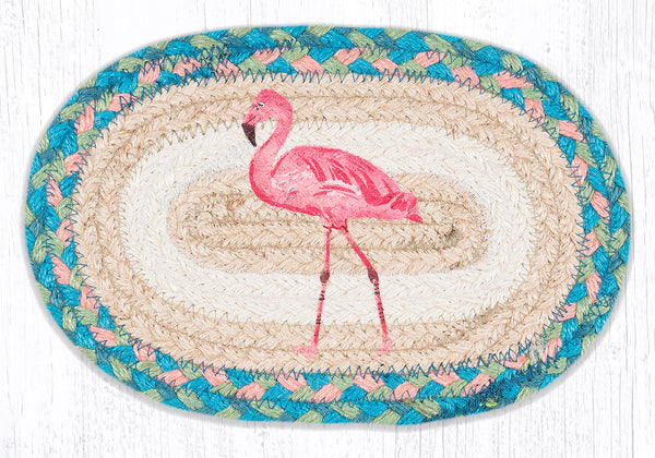 OMSP-586 Pink Flamingo Printed Oval Swatch 7.5"x11"