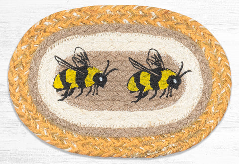 OMSP-9-101 Bee Printed Oval Swatch 7.5"x11"