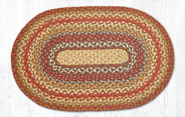 C-300 Honey/Vanilla/Ginger Oval Braided Rug 20"x30"