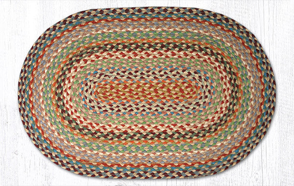C-328 Multi 1 Oval Braided Rug 20"x30"