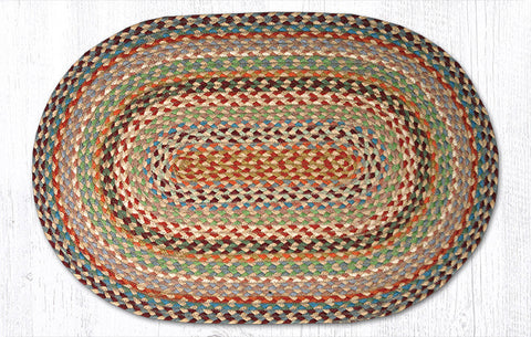 C-328 Multi 1 Oval Braided Rug 20"x30"
