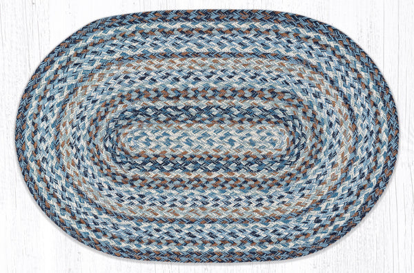 C 9-119 Denim Drift Oval Braided Rug 20"x30"