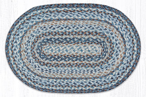 C 9-119 Denim Drift Oval Braided Rug 20"x30"