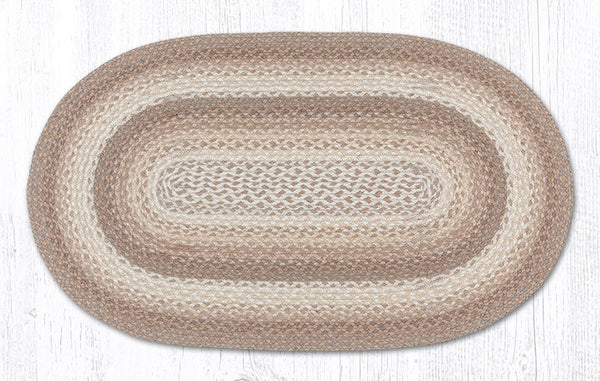 C-776 Natural Oval Braided Rug 27"x45"