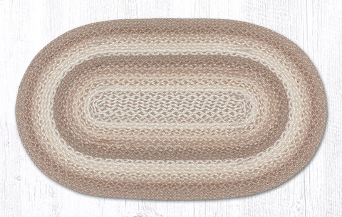 C-776 Natural Oval Braided Rug 27"x45"