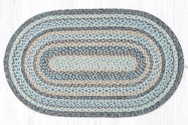 C 9-119 Denim Drift Oval Braided Rug 27"x45"