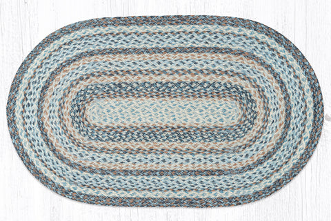 C 9-119 Denim Drift Oval Braided Rug 27"x45"