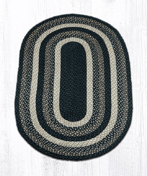 C-313 Mocha/Frappuccino Oval Braided Rug 3'x5'