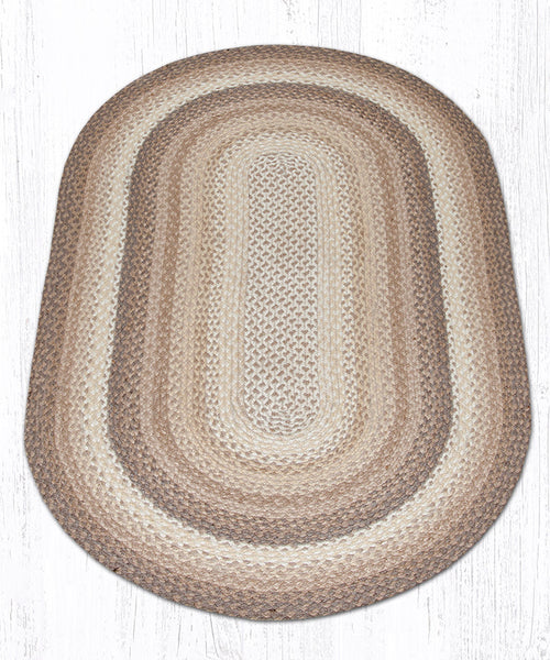 C-776 Natural Oval Braided Rug 3'x5'