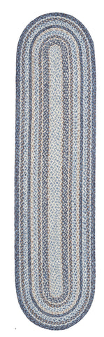 C-9-119 Denim Oval Braided Rug 2'x8'