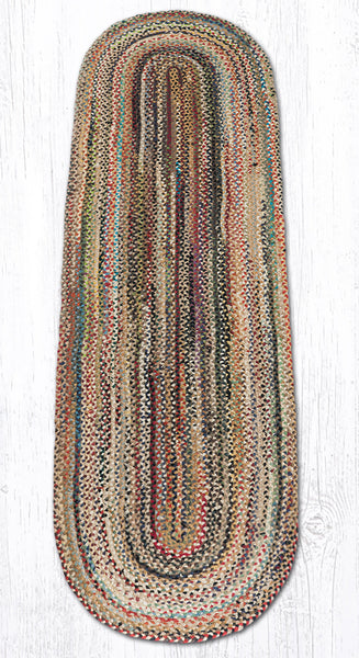 C-999 Random Oval Braided Rug 2'x8'