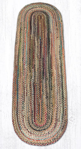 C-999 Random Oval Braided Rug 2'x8'