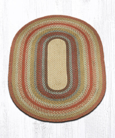 C-300 Honey/Vanilla/Ginger Oval Braided Rug 4'x6'