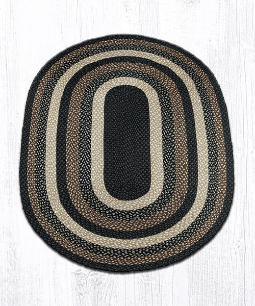 C-313 Mocha/Frappuccino Oval Braided Rug 4'x6'