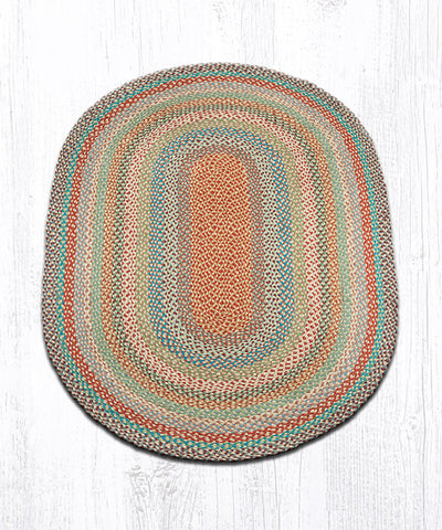 C-328 Multi 1 Oval Braided Rug 4'x6'