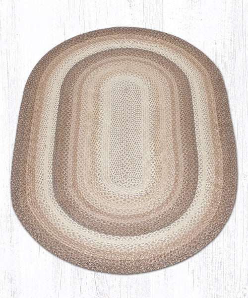 C-776 Natural Oval Braided Rug 4'x6'