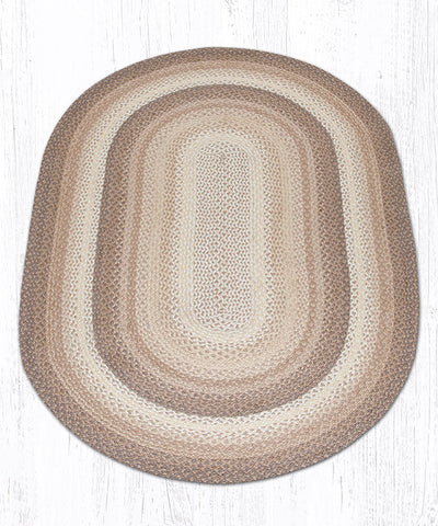 C-776 Natural Oval Braided Rug 4'x6'