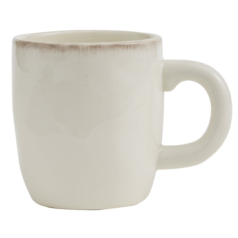 Made from high fired dolomite, the Villager ceramic dishware collection features a cream back ground and brushed edges.