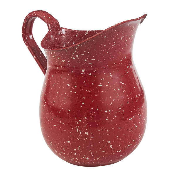 Red Graniteware Enamel Pitcher