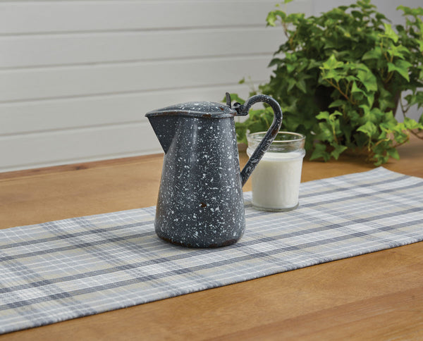 Granite Enamelware Pitcher with Lid - Gray