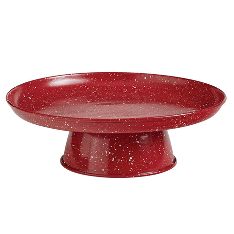 This Granite Enamelware Red Cake Pedestal will make your cake look even more delicious! It's a great addition to the matching dinner plates, salad plates, bowls, and mugs offered in the Granite Enamelware Red Collection!