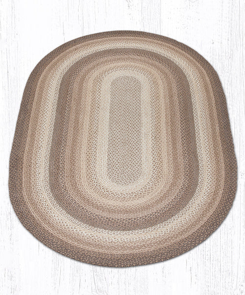 C-776 Natural Oval Braided Rug 5'x8'