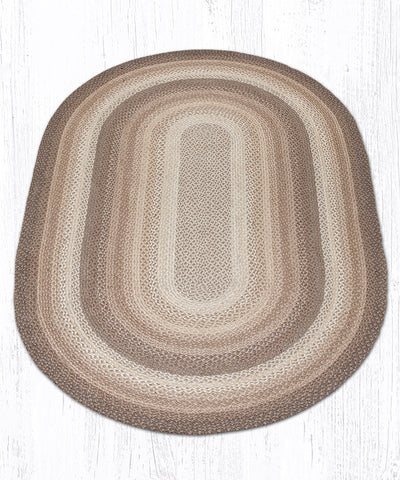 C-776 Natural Oval Braided Rug 5'x8'