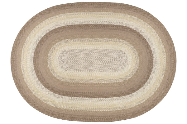 C-776 Natural Oval Braided Rug 8'x11'