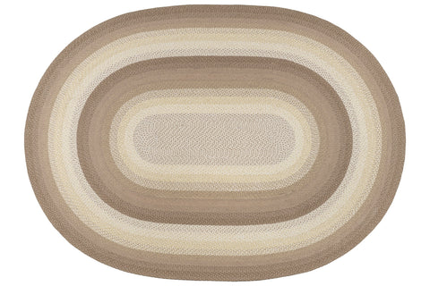 C-776 Natural Oval Braided Rug 8'x11'