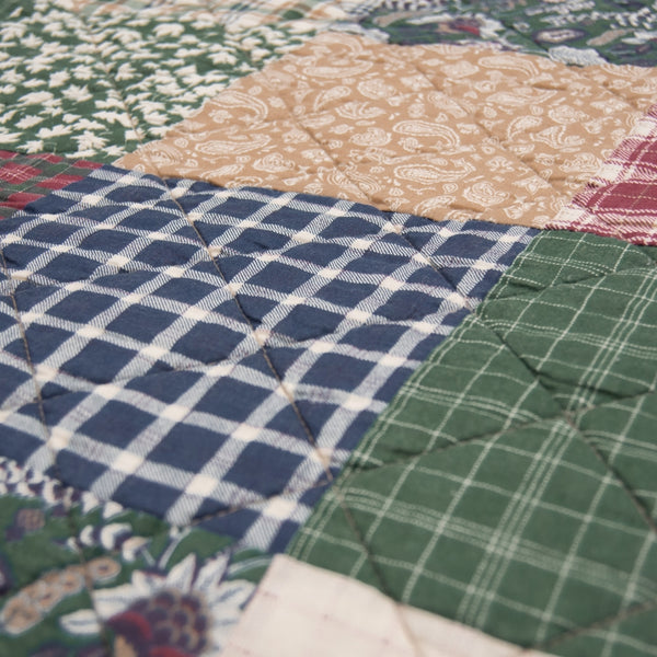 Rustic Paisley 3pc Cotton Pieced Quilt Set