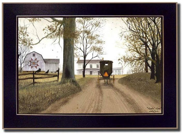 "Headin' Home" By Billy Jacobs, Framed Poster, Black Frame 14x10