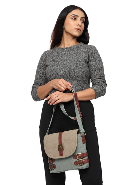 Buckled Up River Canvas Crossbody