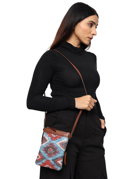 Freedom Dhurrie Crossbody Up-Cycled