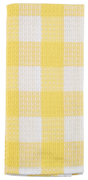 Wicklow Waffle Dishtowel - Yellow (Set of 2)