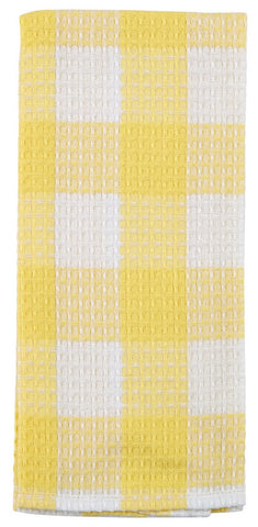 Wicklow Waffle Dishtowel - Yellow (Set of 2)