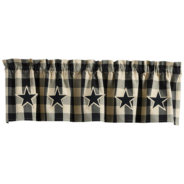 Wicklow Star Valance 14" L - Black