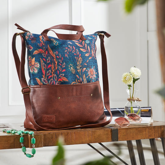 AMELIA CONVERTIBLE TOTE, BLUE