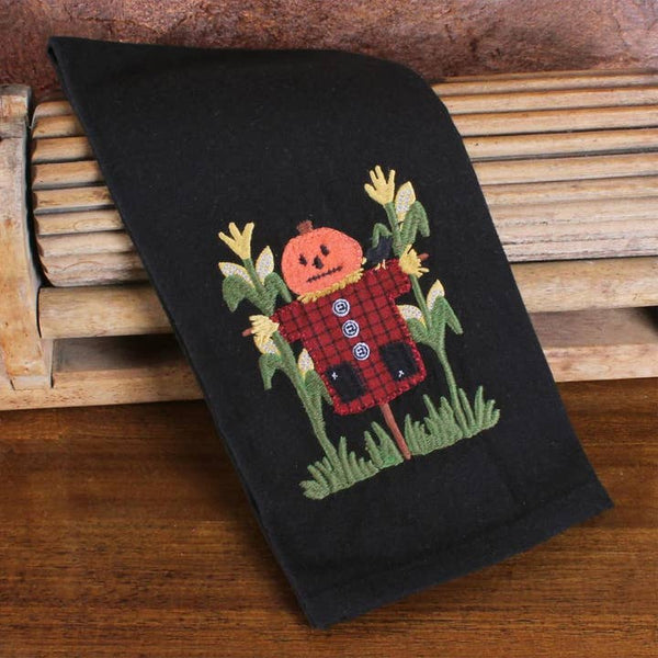 Pumpkin Scarecrow Towel Set of 2 with scarecrow and pumpkin design