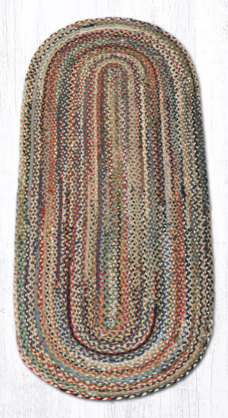 C-999 Random Oval Braided Rug 2'x6'