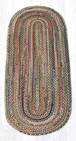 C-999 Random Oval Braided Rug 2'x6'